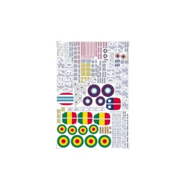 Calcomanía FRROM 0X03 PLANE MODEL DECALS POTEZ 25 AFRICA & ASIA 1/72