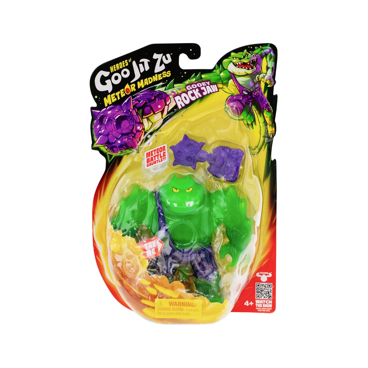 Moose Toys Heroes of Goo Jit Zu Meteor Madness - 12 cm Rock Jaw stretch figure