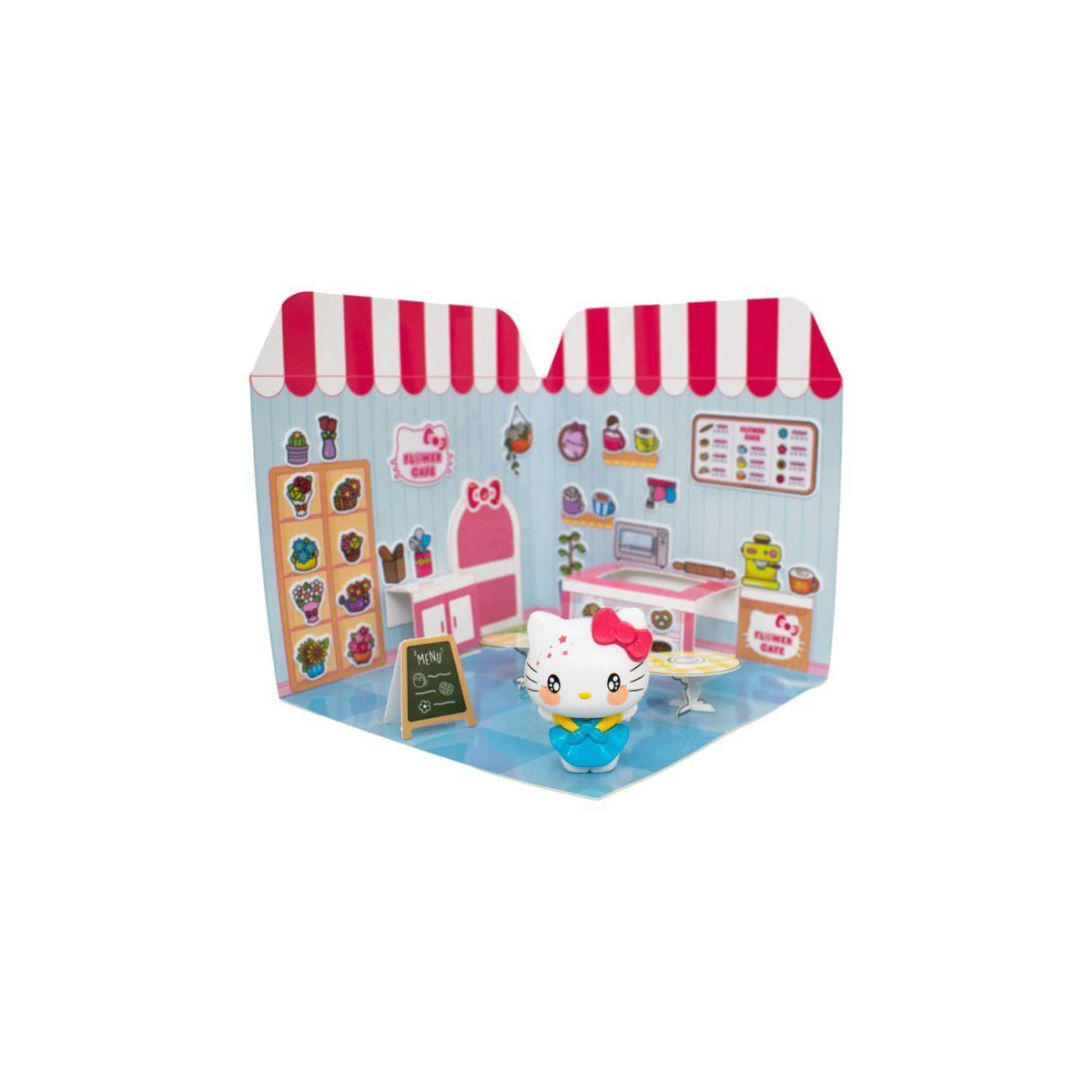  HELLO KITTY - Hello Kitty 6cm Sticker House Flower Café