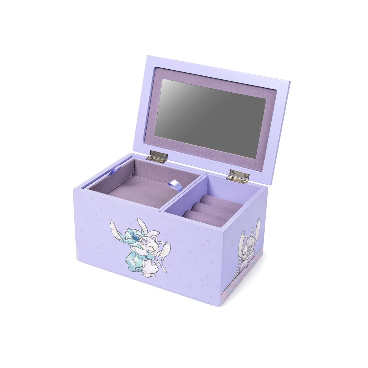  STITCH & ANGEL - Wooden Jewelry Box - 18x12x10cm