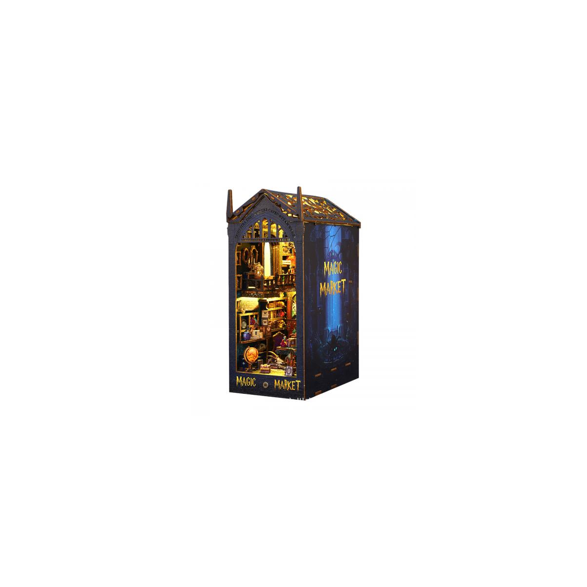  Book Nook - Magic Market (18.3 x 11 x 27 cm) with movement and music