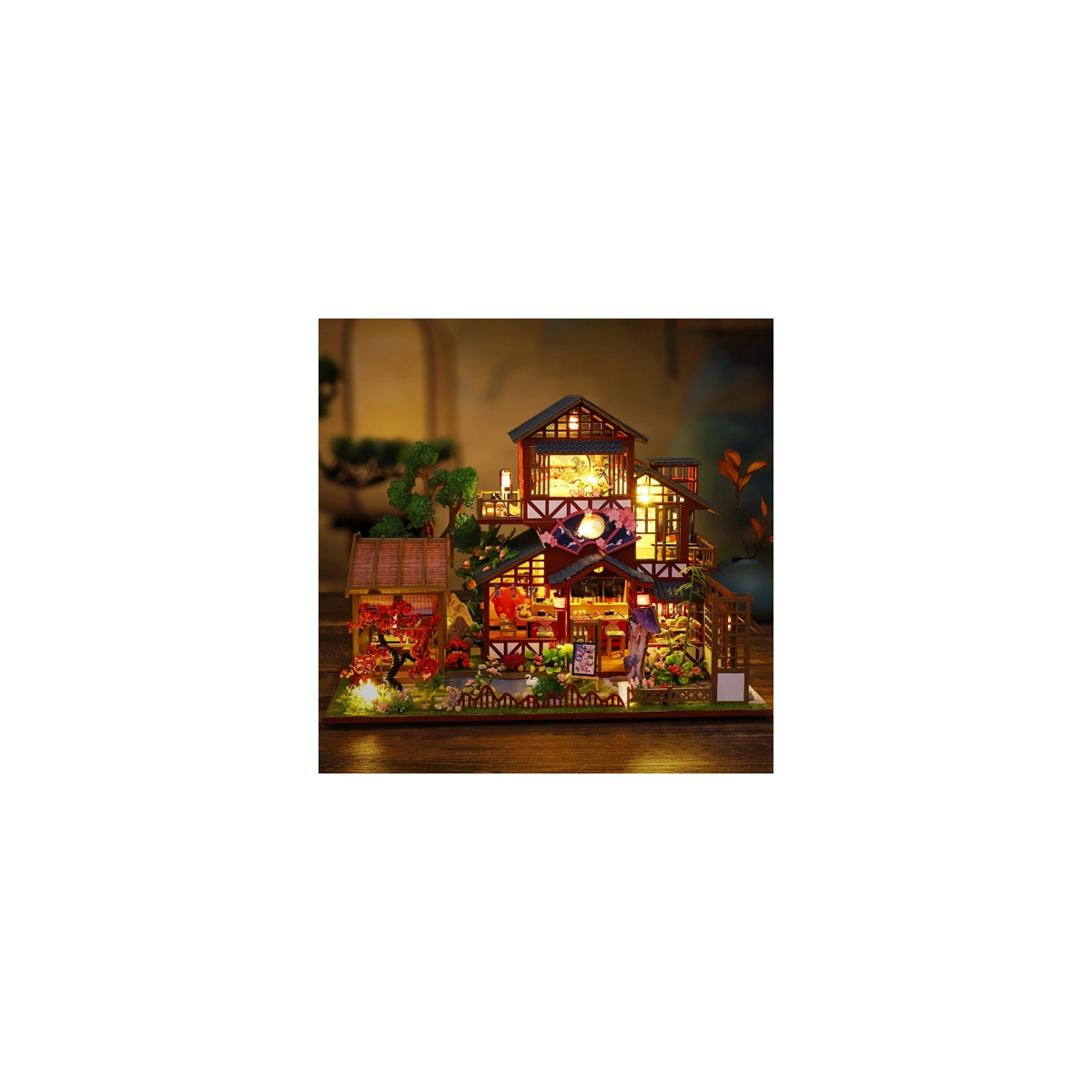  DIY miniature - Traditional Japanese house (34 x 26 x 25 cm)