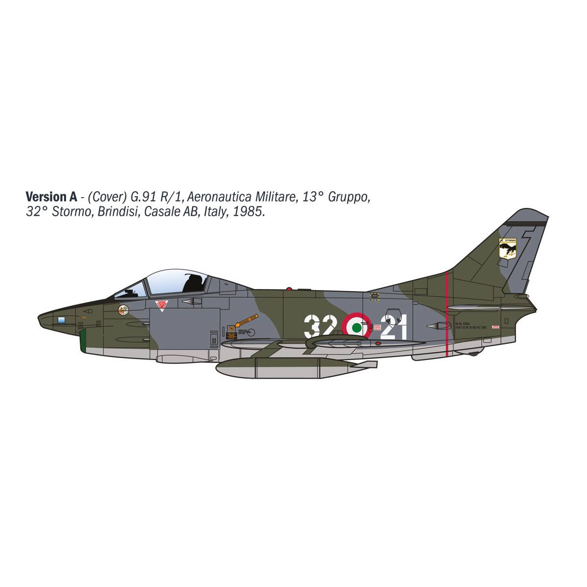 Maqueta de avión G.91 R1/R3 “Gina”