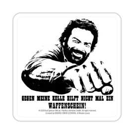  Bud Spencer Kelle Metal Coasters 10 x 10 cm