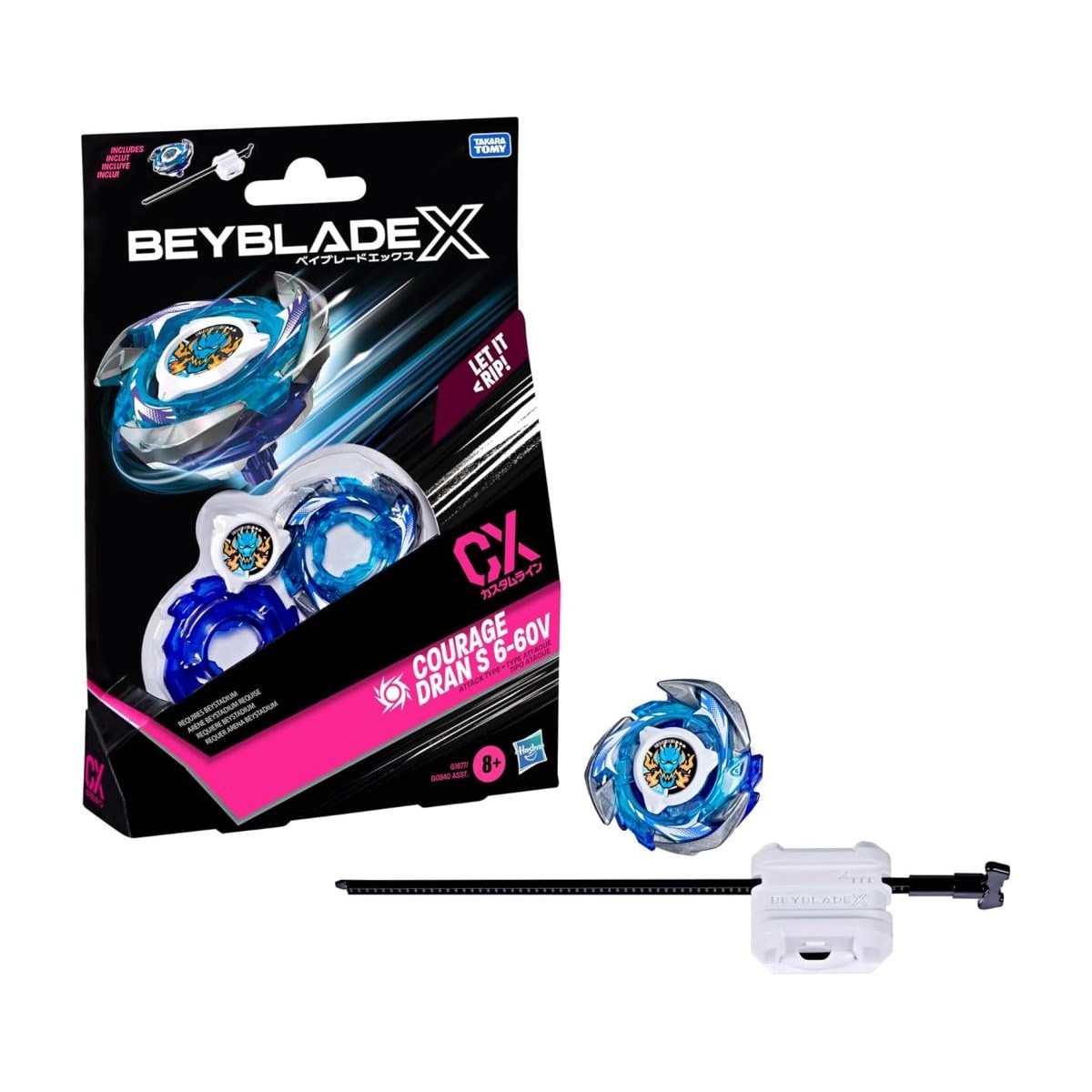 Figurita BEYBLADE X - Courage Dran S 6-60V CX Starter Pack