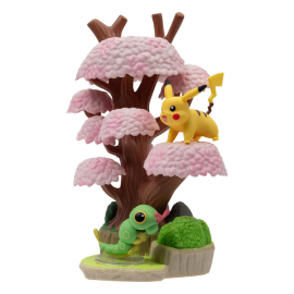  Pokémon - Environment Set Spring Forest & Caterpillar & Pikachu 5 cm figures