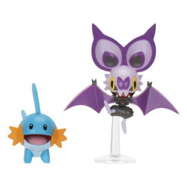 Pokémon - pack of 2 figures Mudkip & Noibat with Stand 8 cm