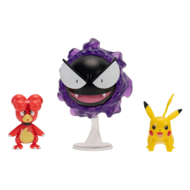 Pokémon - pack of 3 figures First Partner Battle Figure Set Magby, Pikachu & Fantominus