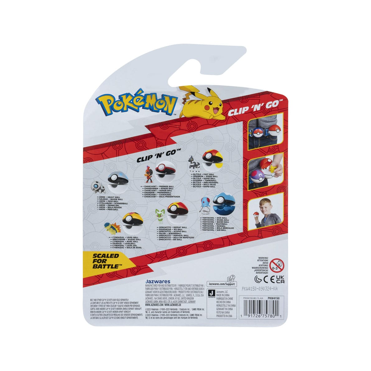 Figuras Pokémon - Clip'n'Go Poké Balls Zebribon & Speed Ball