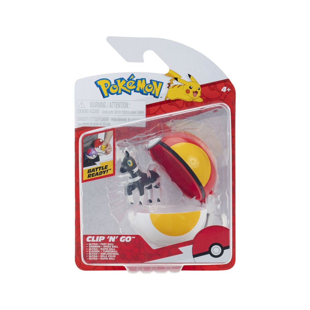 Jazwares Pokémon - Clip'n'Go Poké Balls Zebribon & Speed Ball
