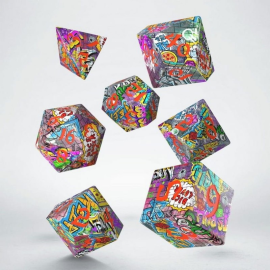  Illustrated Dice Set - Graffiti
