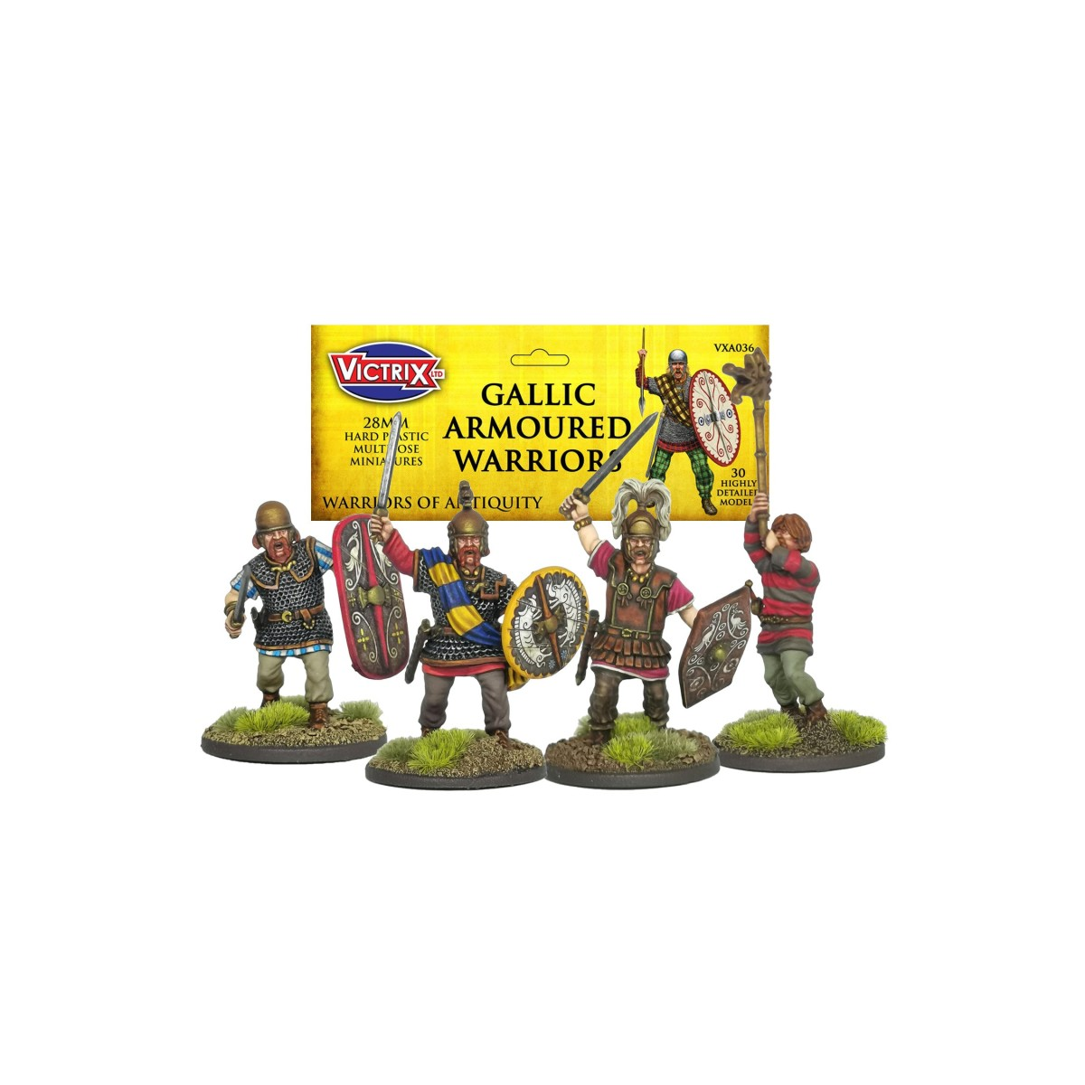 Figuras para juego de miniaturas Victrix Miniatures - Gallic Armored Warriors