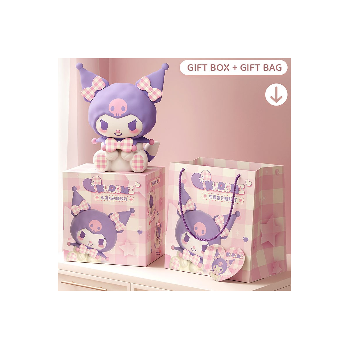  Sanrio – Kuromi LED Touch Night Light & Bag