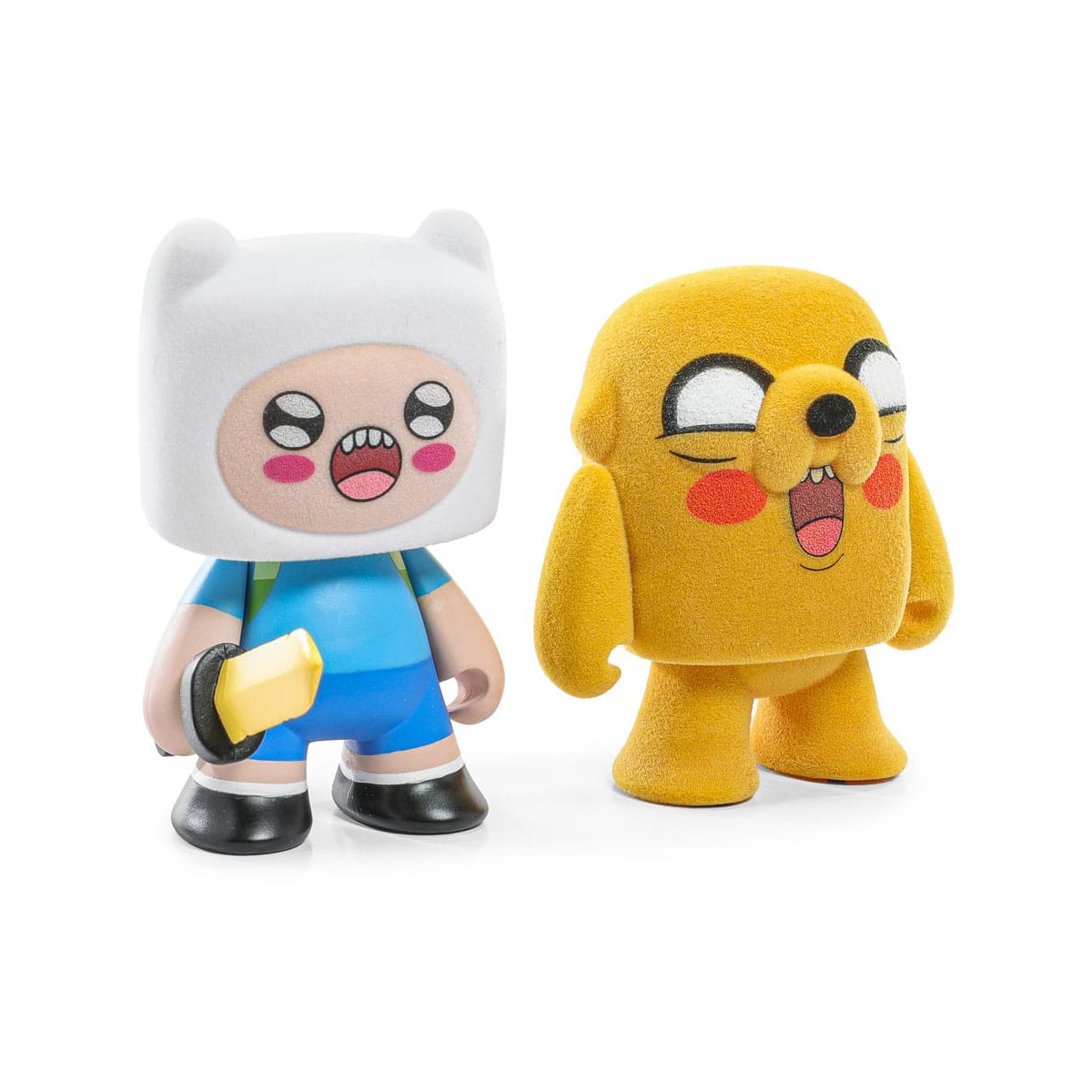 Kidrobot Adventure Time pack 2 mini figures Finn & Jake Flocked 7 cm