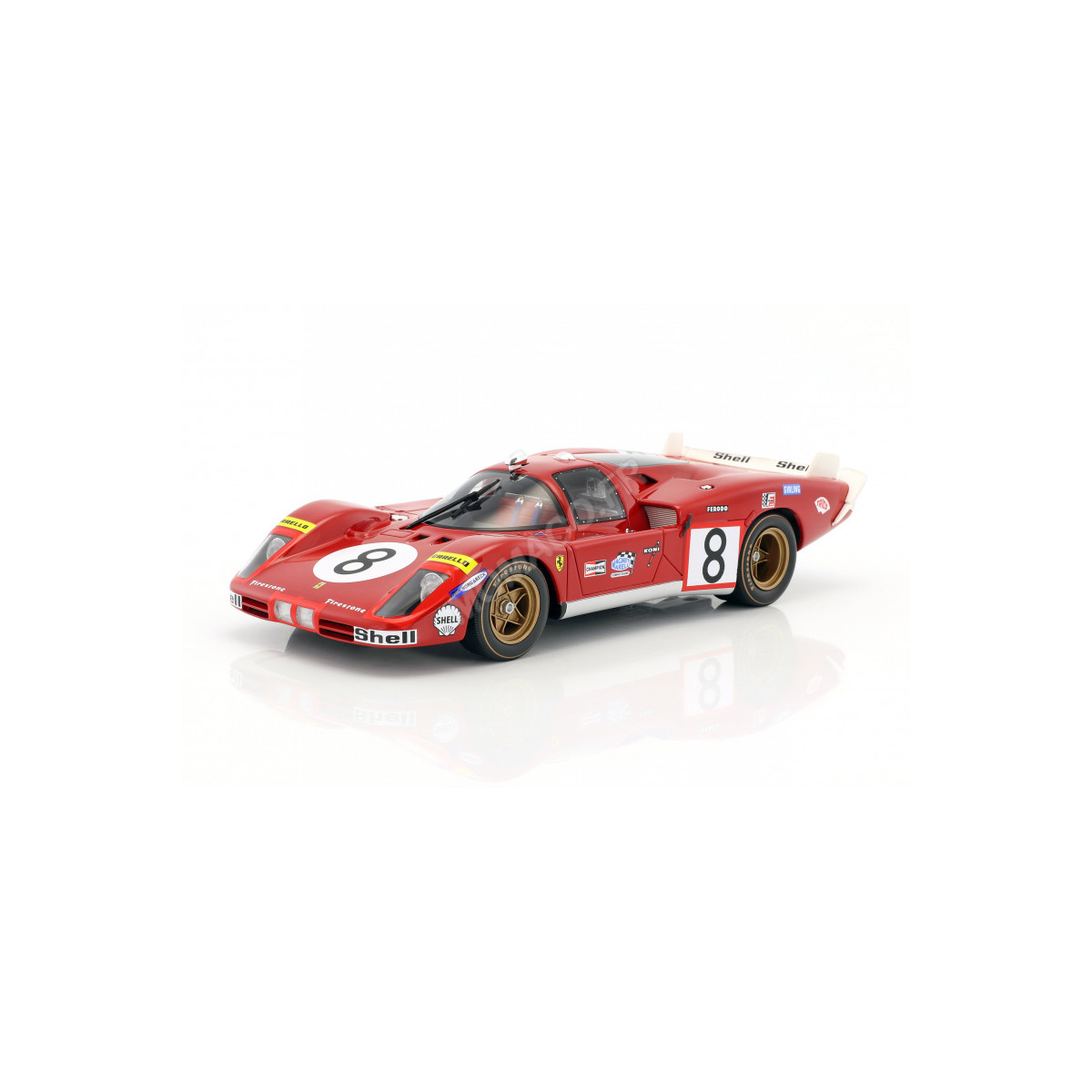 Miniatura FERRARI 512S LONG TAIL 8 MERZARIO/RGAZZONI 24H DU MANS 1970