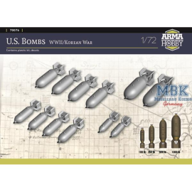 U.S. Bombs WWII / Korean War 1/72