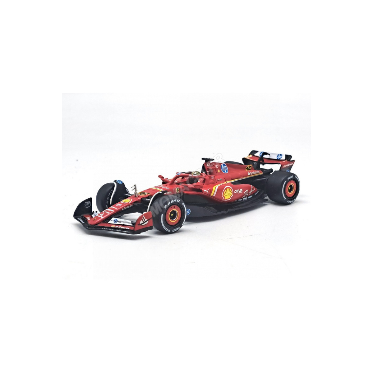  FERRARI F1 SF-24 TEAM SCUDERIA FERRARI 16 CHARLES LECLERC ITALIAN GRAND PRIX MONZA 2024 1ST (PREMIUM PACKAGING WITH HELMET)