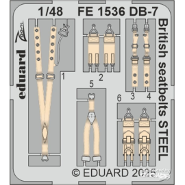 Calcomanía DB-7 Boston III British seatbelts STEEL HKM
