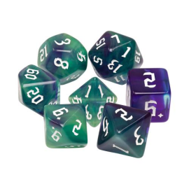  Set of 7 boxed dice – Green Goblins