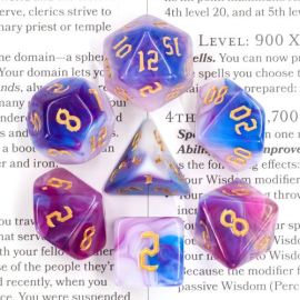  Set of 7 dice in a box – Rose Gold
