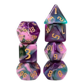  Set of 7 boxed dice – Night Elves