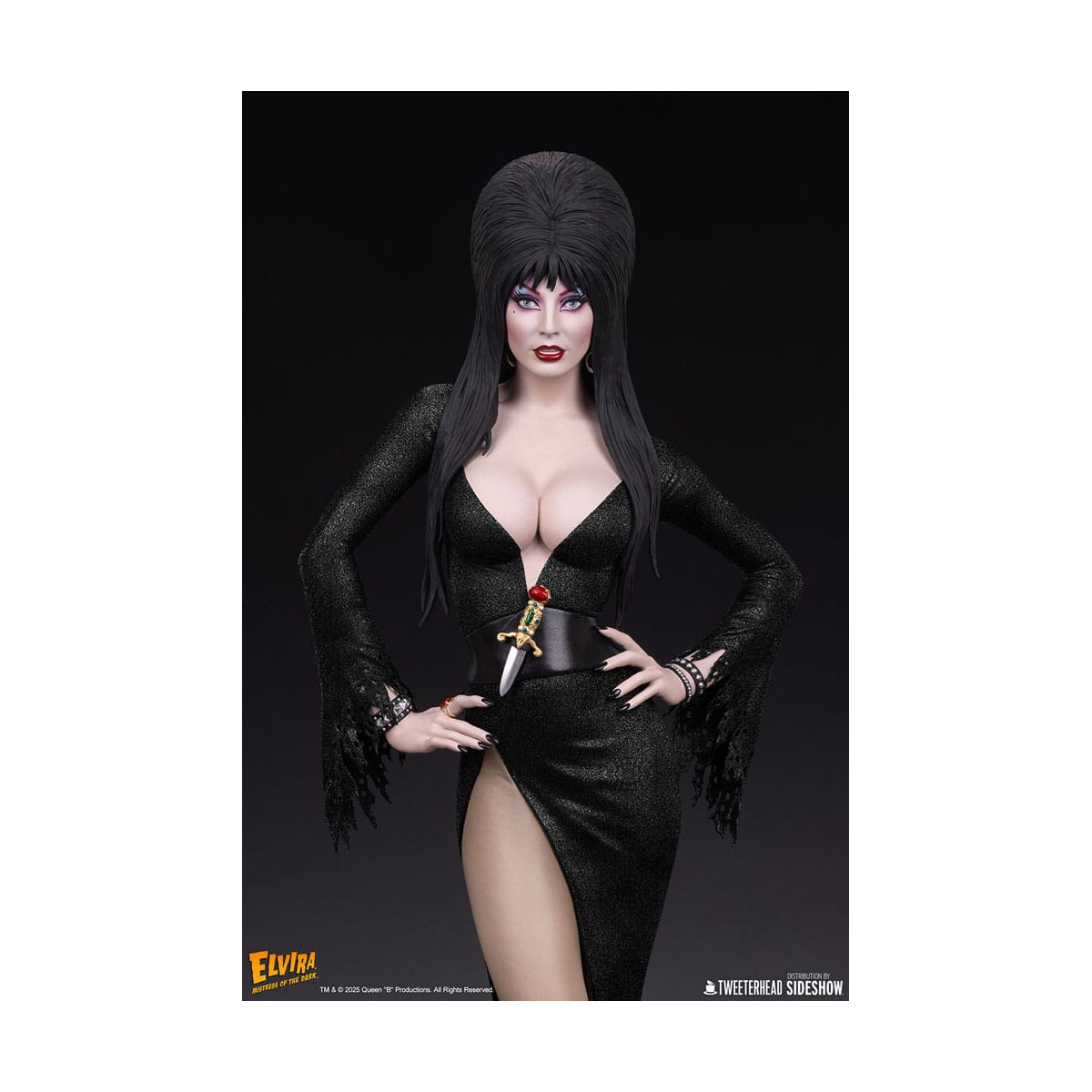 Elvira: Mistress of the Dark statuette 1/4 Elvira (Black Glitter Dress) 48 cm