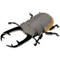 Eugy 3D Model: FOREST ANIMAL / BEETLE LUCANIDAE 12.8x8.7x5.2cm