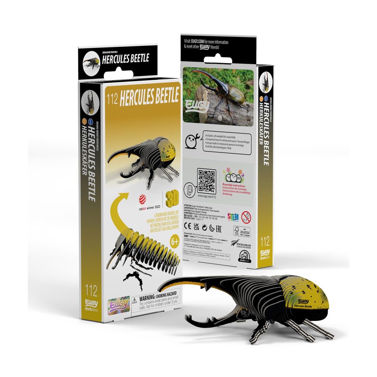  Eugy 3D Model: FOREST ANIMAL / HERCULES BEETLE 11.5x7.8x4.0cm