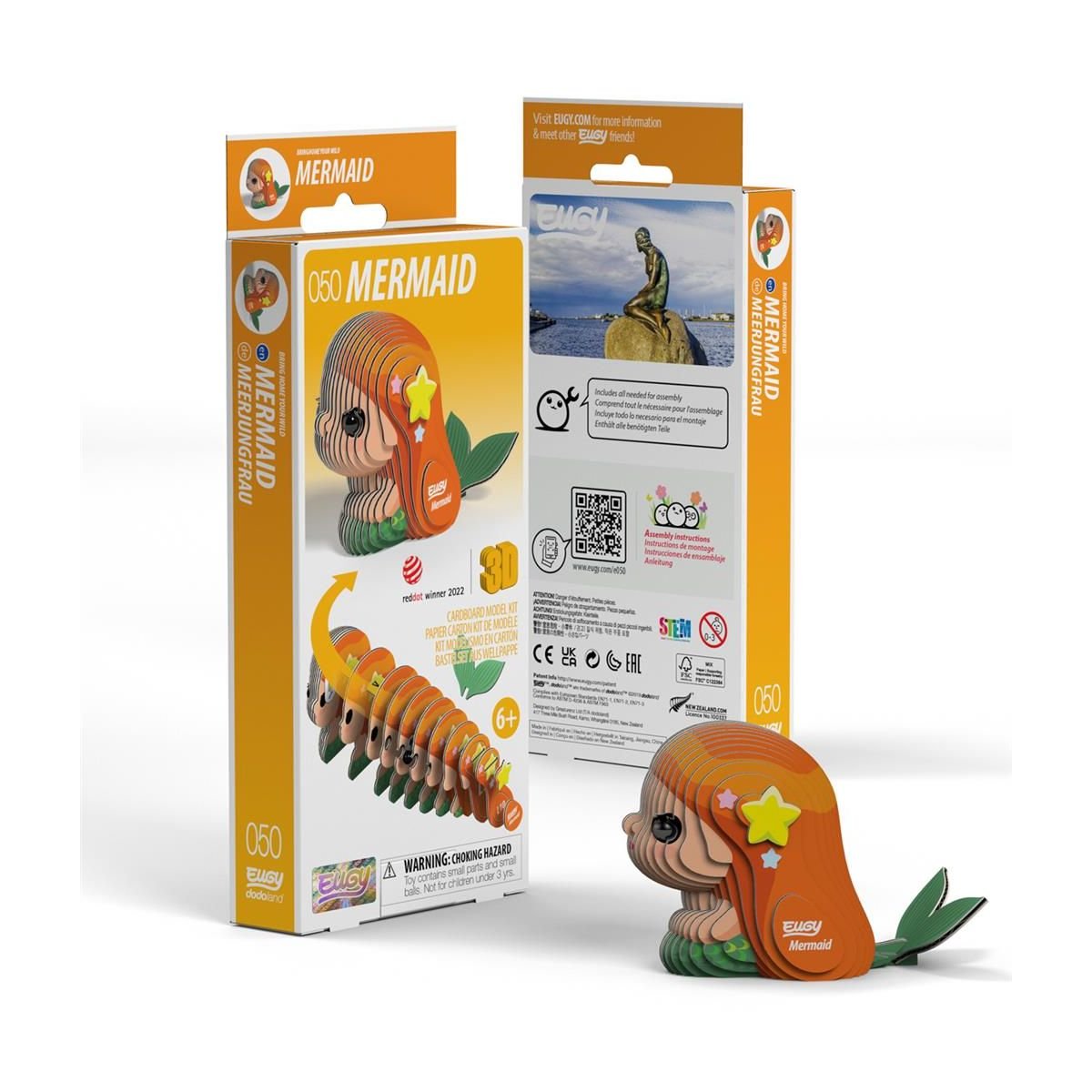  Eugy 3D Model: FANTASY / MERMAID 7.6x3.7x5.7cm, cardboard, boxed, 6+