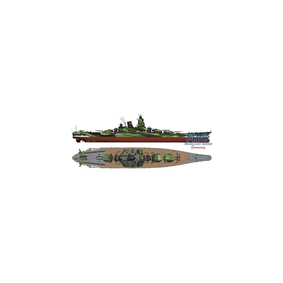 Maquetas de barcos IJN SUPER YAMATO KII-Deluxe Battleship Kit