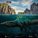 Figurita Jurassic World Rebirth - Spinosaurus Icons Statue
