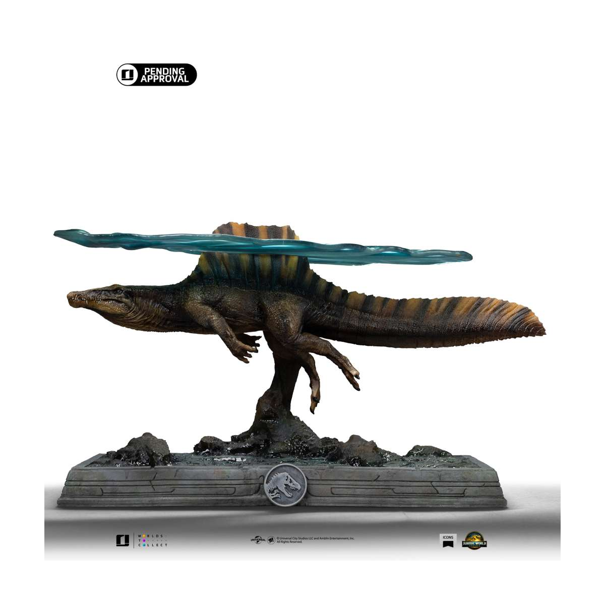 Figuras Jurassic World Rebirth - Spinosaurus Icons Statue