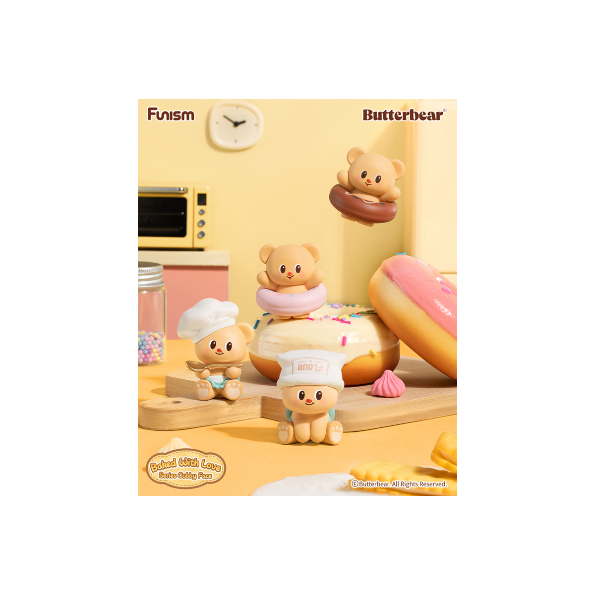 Blind Box : Mystery Box Butterbear - Mystery Blind Box Baked With Love Cubby Face Assortment 6pcs