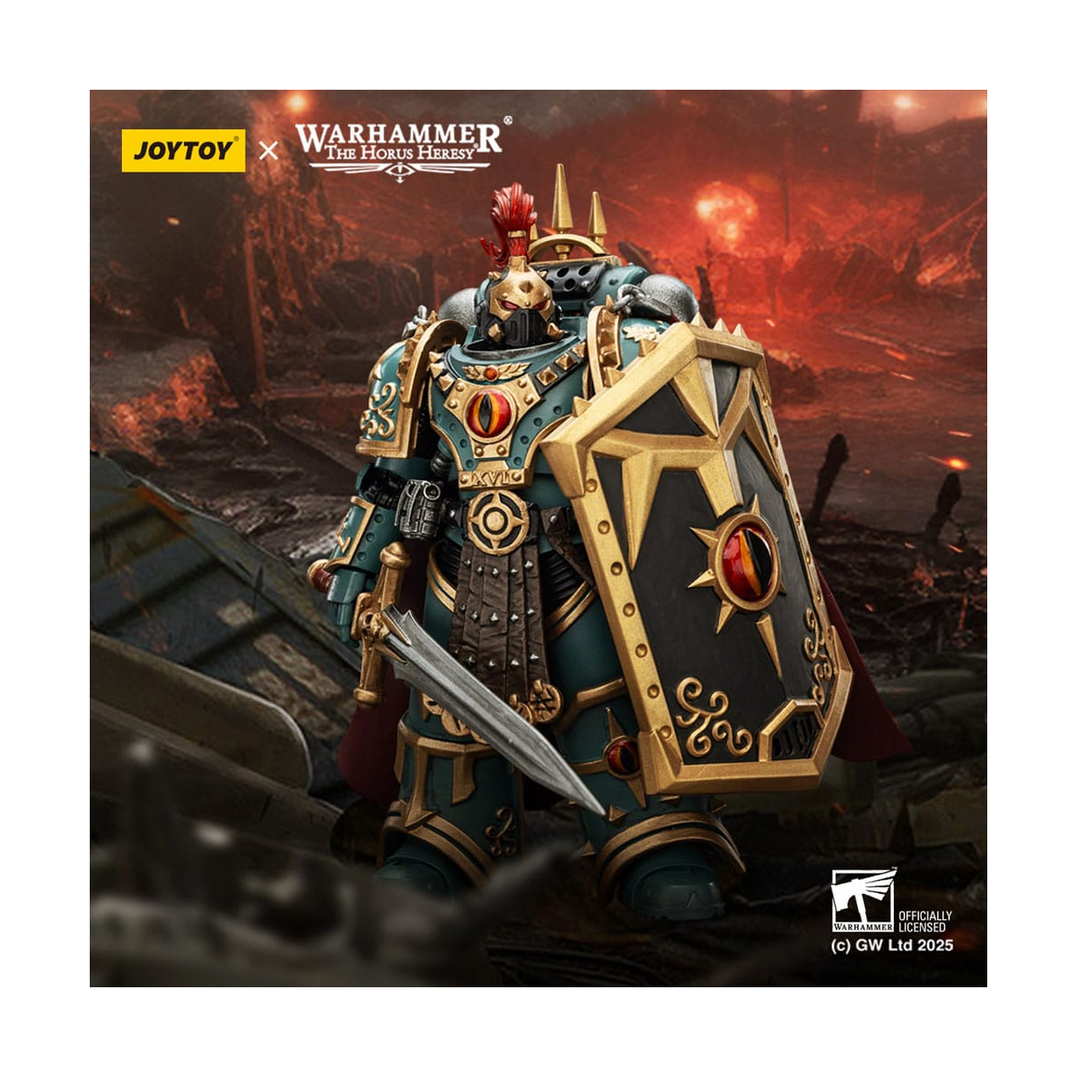 Figuras Warhammer The Horus Heresy Figure Sons of Horus Little Horus Aximand Captain of the 5th Company 20 cm