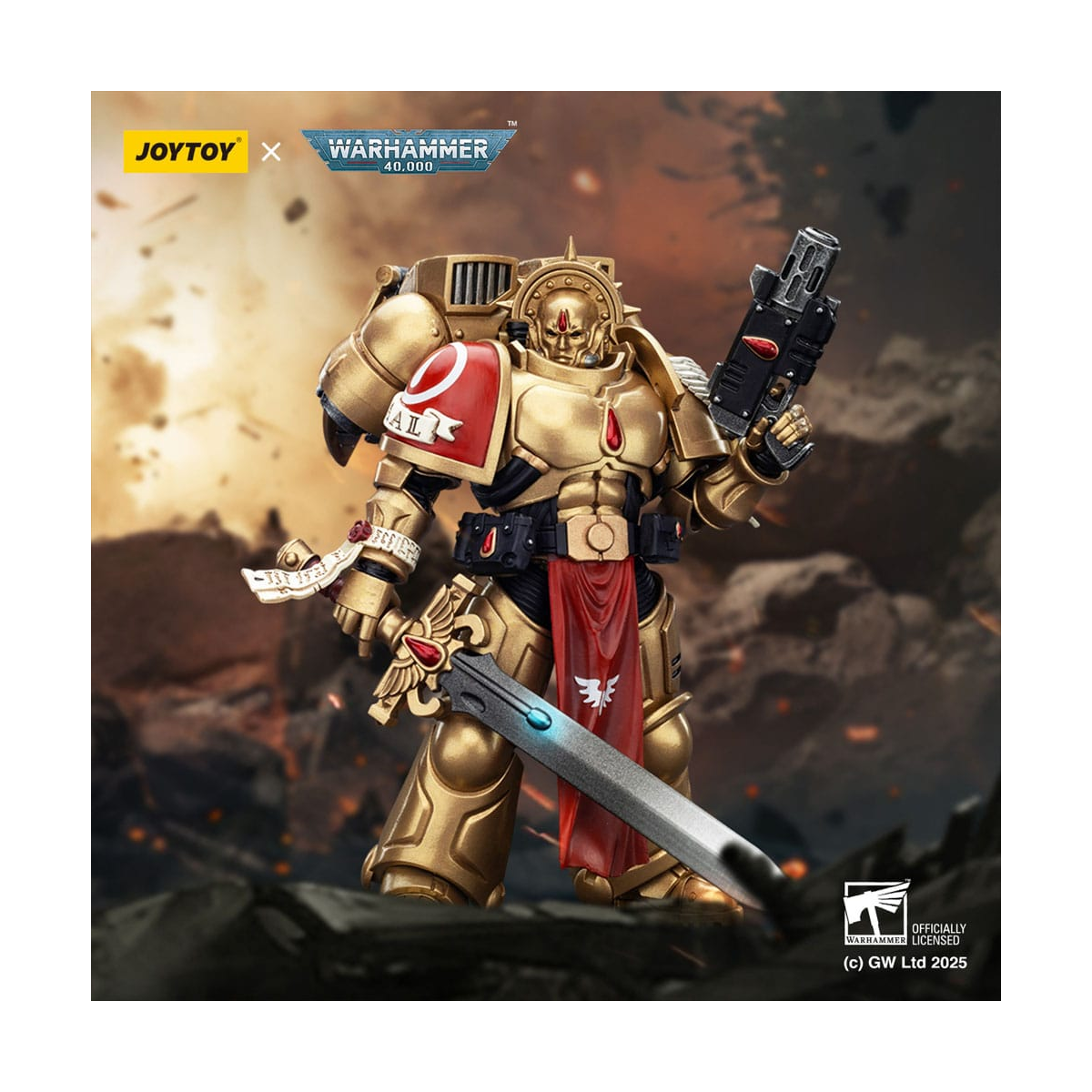 Figuras Warhammer 40,000: Combat Patrol Blood Angels Figure Sanguinary Guard 1 with Inferno Pistol and Encarmine Blade 20 cm