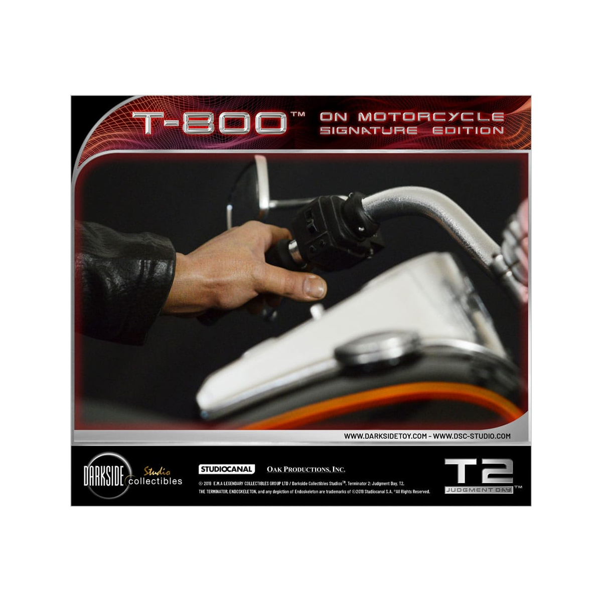 Terminator 2 statuette T-800 On Motorcycle Limited Signature Edition Exclusive 70 cm