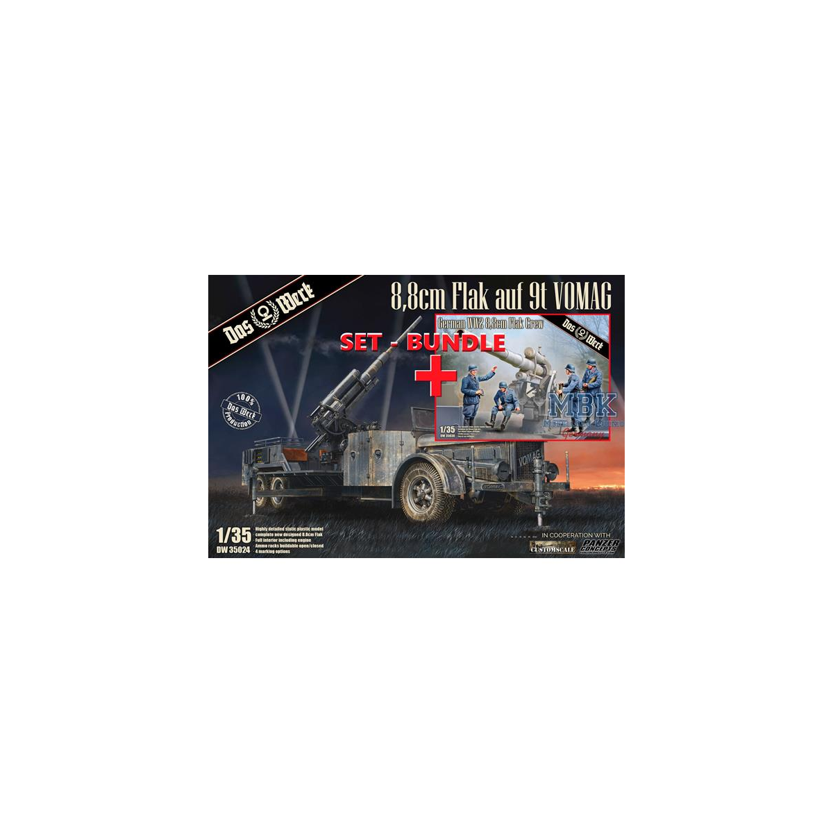 TOP-SET 8,8 cm Flak auf 9t VOMAG+ 8,8 cm Flak Crew TOP-SET 8,8 cm Flak auf 9t VOMAG+ 8,8 cm Flak Crew