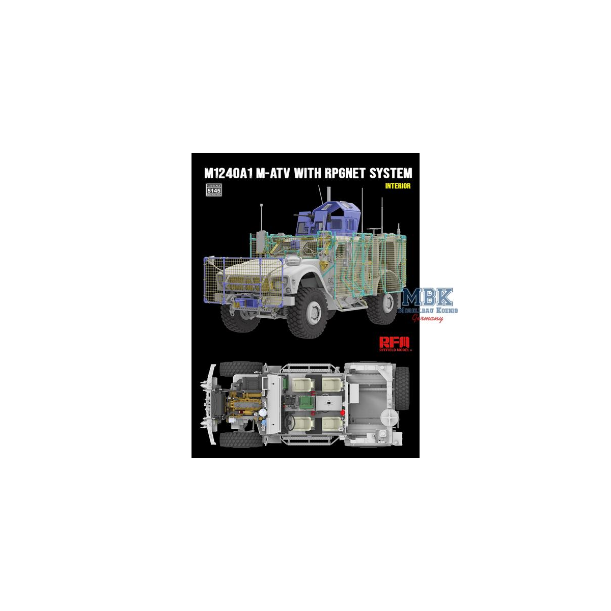 Maqueta militar M1240A1 MATV with RPGNet System