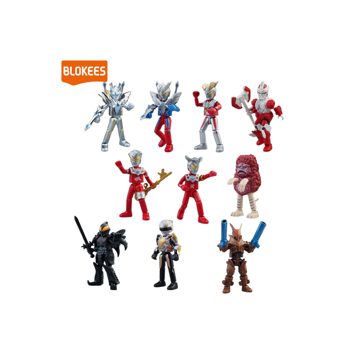 Maquetas de cultura pop y manga Ultraman Blokees Galaxy Version 08 Ultimate Shining assortment 9pcs
