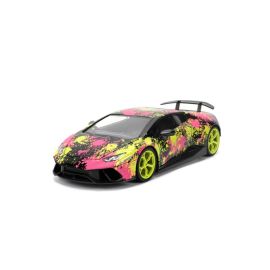  LAMBORGHINI HURACAN PERFORMANTE GLOSSY BLACK PINK SLIPS 1/24