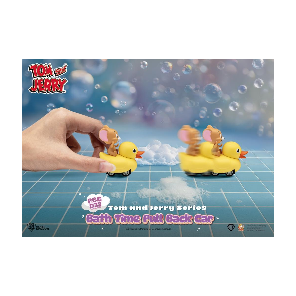 Blind Box : Mystery Box Tom & Jerry Series Bath Time Pull Back Car Blind Box Set (6)