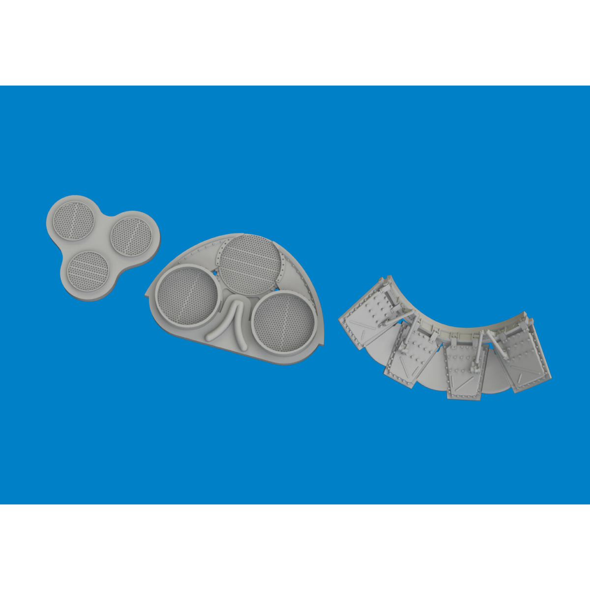  EDUARD 6481144 BRASSIN P-40N RADIATORS UPGRADE SET PRINT (FOR EDUARD) 1/48