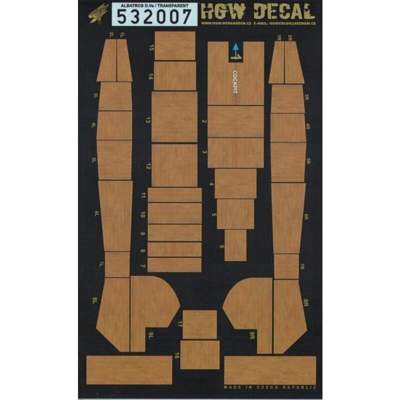 Albatros D.V/D.Va (for Wingnut Wings kits) TRANSPARENT