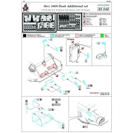 Strv 103 S-Tank set 2 additional set (diseñado para ser ensamblado con maquetas de Trumpeter)