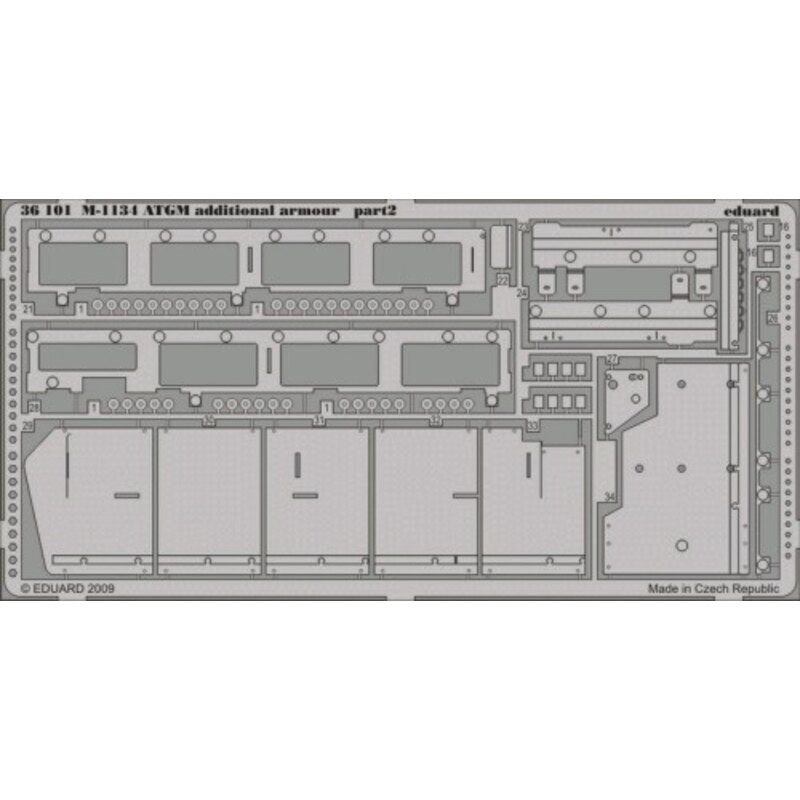 M1134 ATGM additional armour (diseñado para ser ensamblado con maquetas de AFV Club)