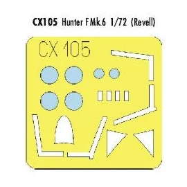Hawker Hunter F.6 (diseñado para ser ensamblado con maquetas de Revell) (hecho de la cinta Kabuki amarillo producido en Japón)