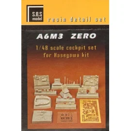 Mitsubishi A6M3 Zero cockpit set (designed to be used with Hasagawa kits) 