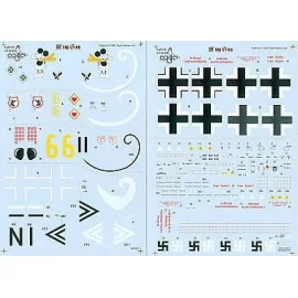 Messerschmitt Bf 109G 6 (4) Mickey Mouse II./JG5 Major Horst Carganico; Yellow 16 9./JG77 white band/rudder Sardinia 1943; Yel