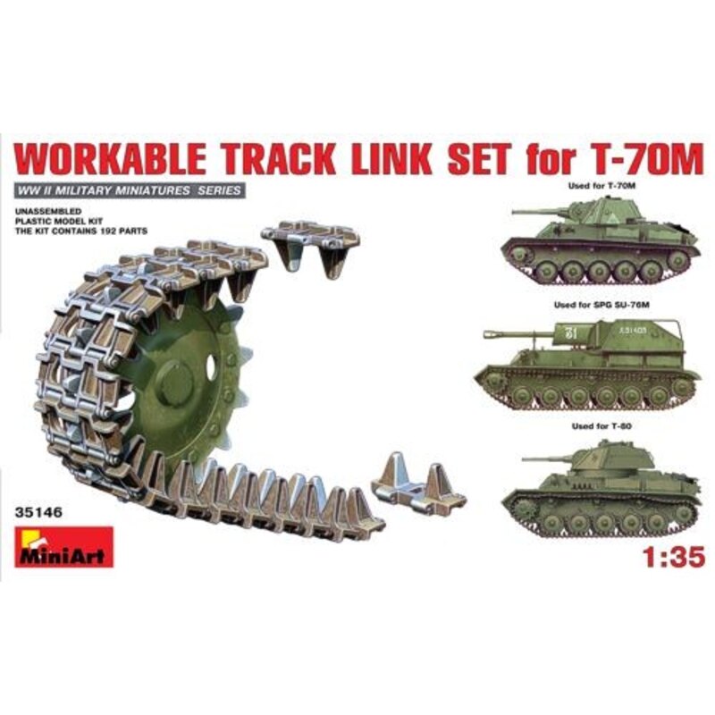 Workable Track Link Set for T-70M Light Tank