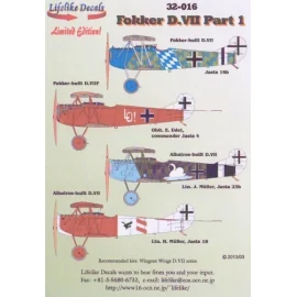 Fokker D.VII part 1 (designed to be used with Wingnut Wings kits)